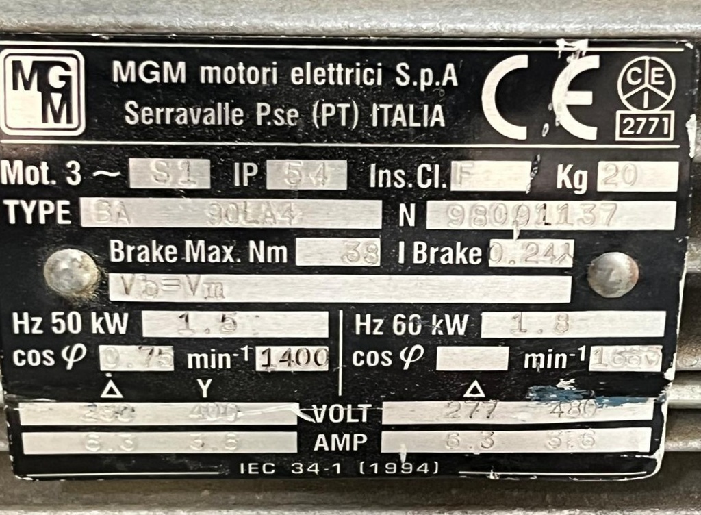 MGM BA 90LA4  1.5KW 