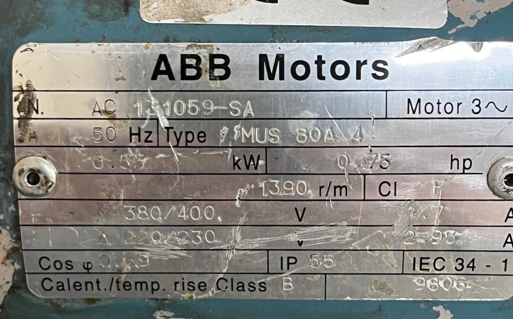 ABB MUS 80A 4  0.55 KW