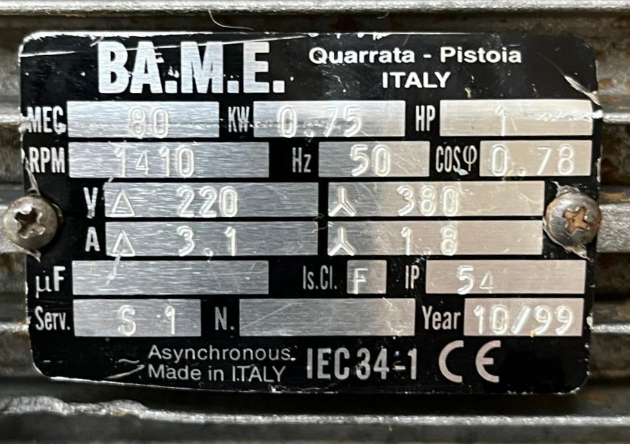 BA.M.E  MEC80  0.75 KW 