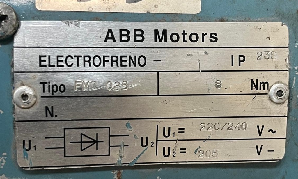 ABB  MUF 80B4 0.75 KW FRENO