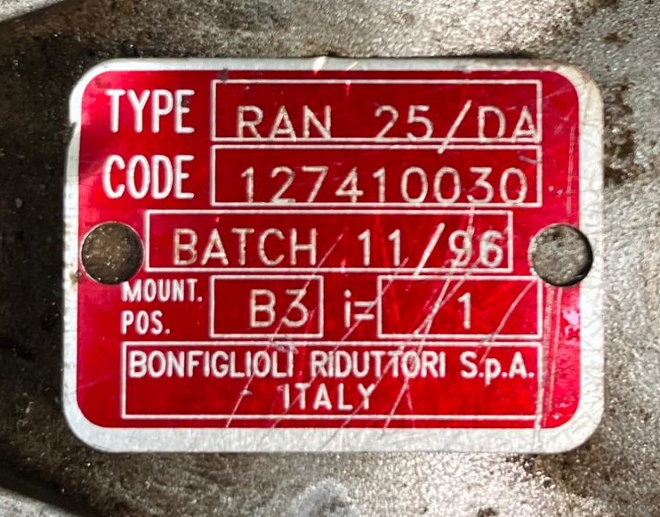 BONFIGLIOLI RAN 25/DA i=1 