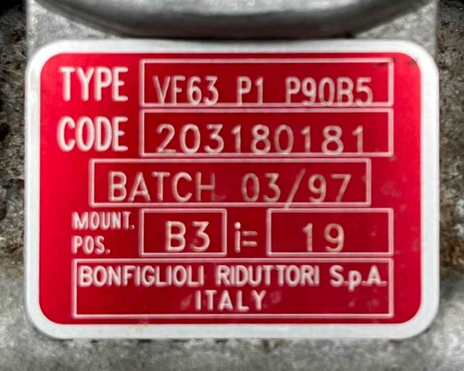 BONFIGLIOLI VF63P1 P90B5 i=19