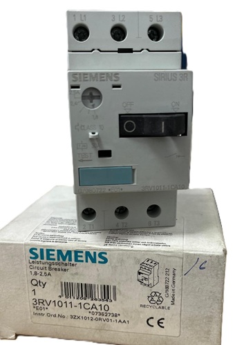 Siemens 3RV1011-1CA10 guardamotor 1,8-2,5 A