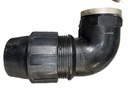Aquatecnic Codo 90° DN75 × 2 1/2" codo 90° para tubo PE 75 mm × rosca hembra 2 1/2"