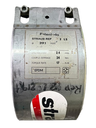 Straub REP 2LS 219.1 unión flexible de reparación para tubería de 8" (219,1 mm)