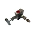 Mecesa MB-12-1 manifold de 2 válvulas inox 1/2" NPT